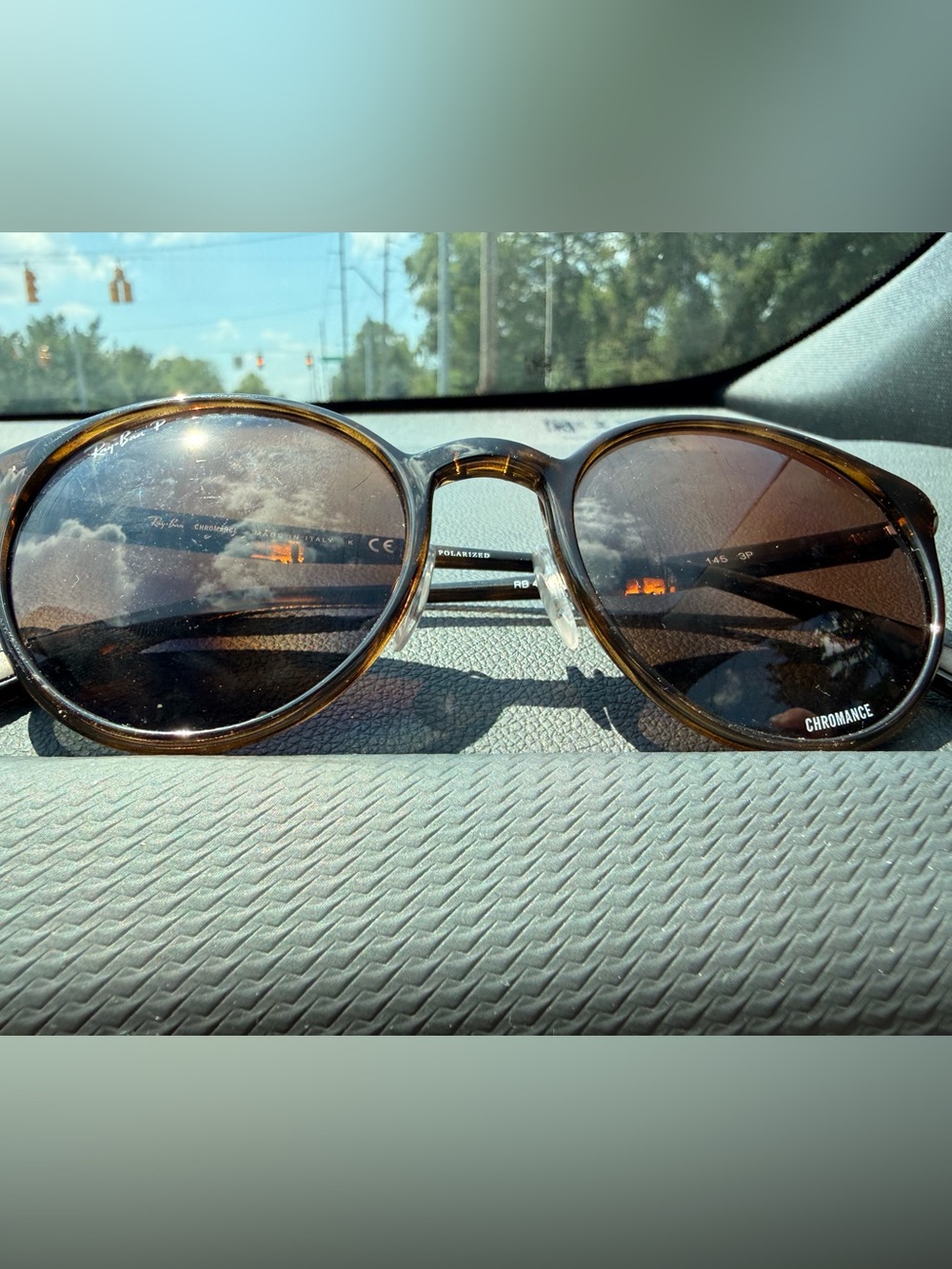 Ray-Ban Brown Round Sunglasses with Brown Lenses RB 4336 - CH